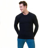 Black Check European Wool Luxury Zippered With Sweater Jacket Warm Winter Tailor Fit